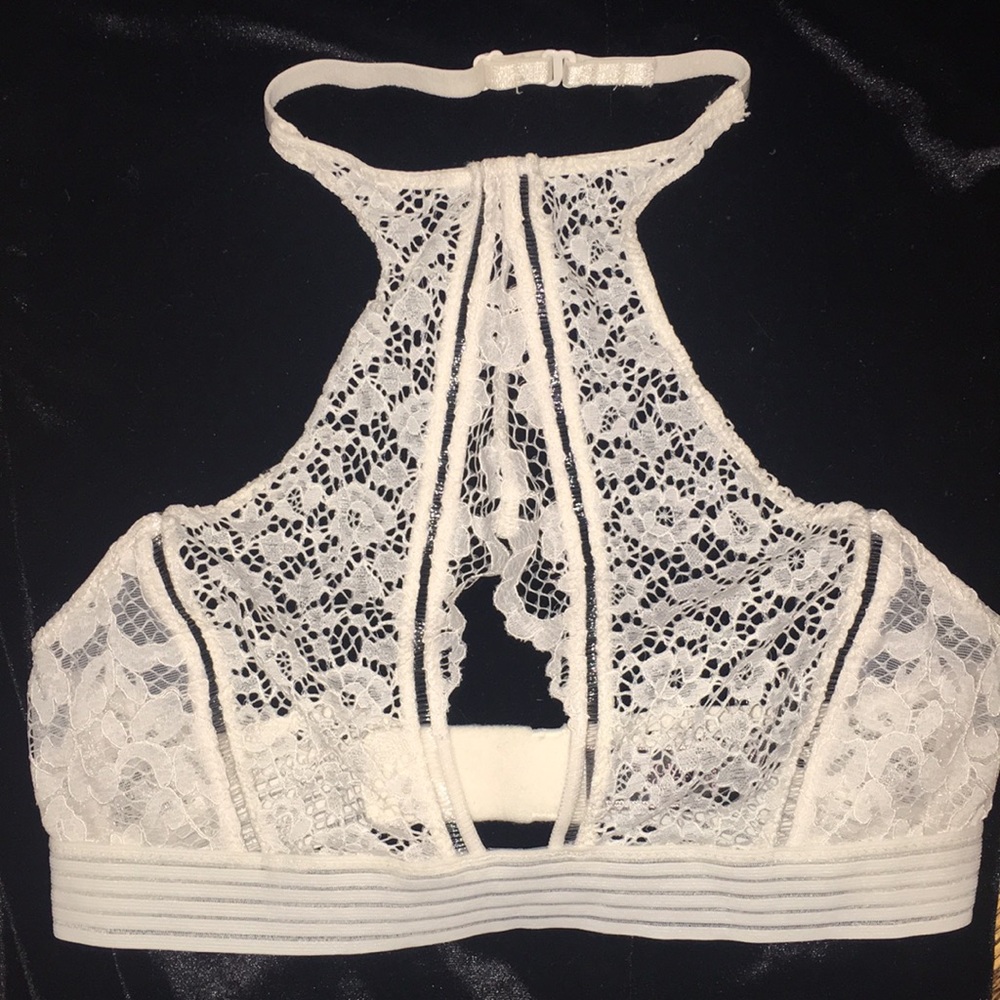 Sexy white highneck Victoria secret bralette